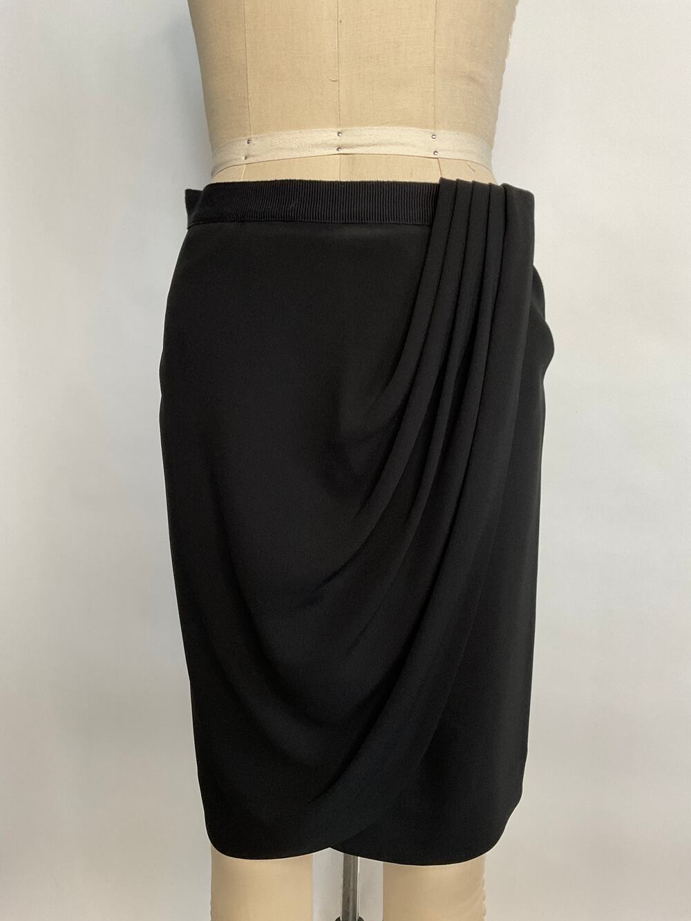 L'Agence Black Drape Skirt